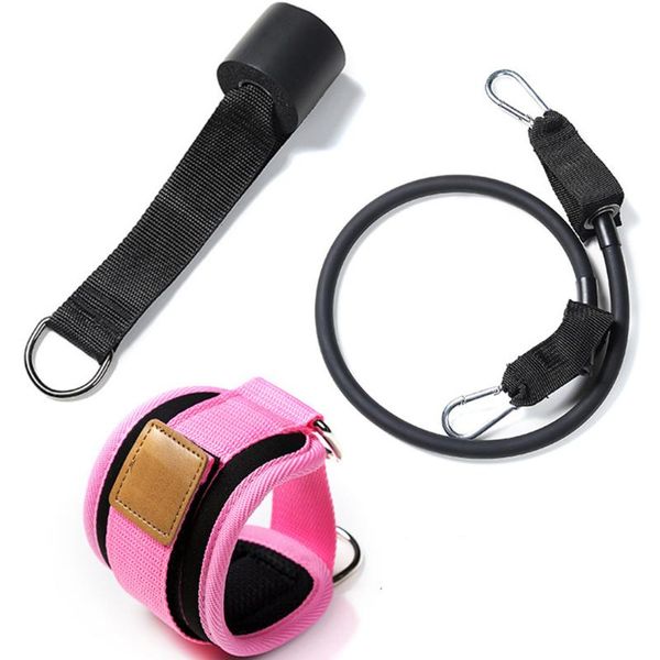 

3pcs/set portable sport resistance band fitness ring protective gear home pull rope accessories stretch belt ankle strap indoor