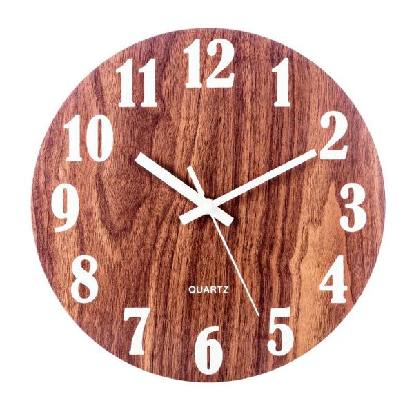 12 Inch Night Lights Silent Classic Wall Hanger Clock For Home