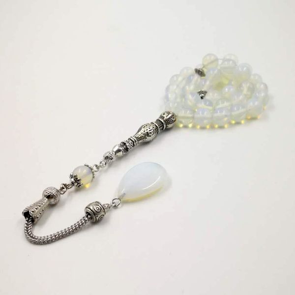 

new arrival opal stone tasbih 33 66 99 beads march 8 gift muslim misbaha man's prayer beads women's bracelet islam rosary, Black