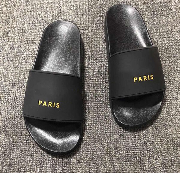 

дизайнер резиновый тапочка мужчины и женщины слайд сандалии башмачок шестерни днища вьетнамки женщины полосатый пляж каузальный тапочка с ко, Black