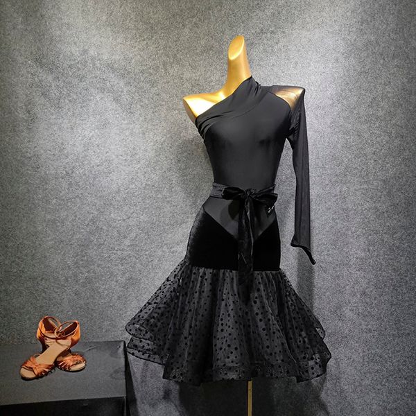 

сексуальная латинский танец платье дешевые сальса платье танцевальный конкурс платья гэтсби костюм партии джаз наклонные плеча бахромой, Black;red