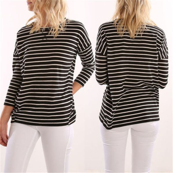 

Autumn Style Casual Womens Shirt Long Sleeve Blouses Cotton Striped Ladies Tops Shirt Stylish Leisure Pullovers Blousa