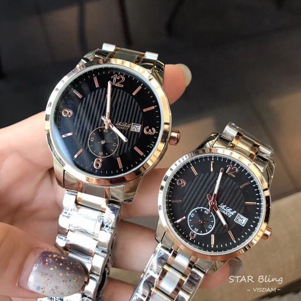 

2020 new couple watch fashion wild temperament trend simple men's watch female watch sweet gift, Slivery;brown