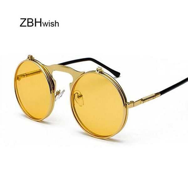 

металл steampunk солнцезащитные очки мужчины женщины моды круглые очки конструктора тавра ретро кадр урожай вс очки мужчина высокого качеств