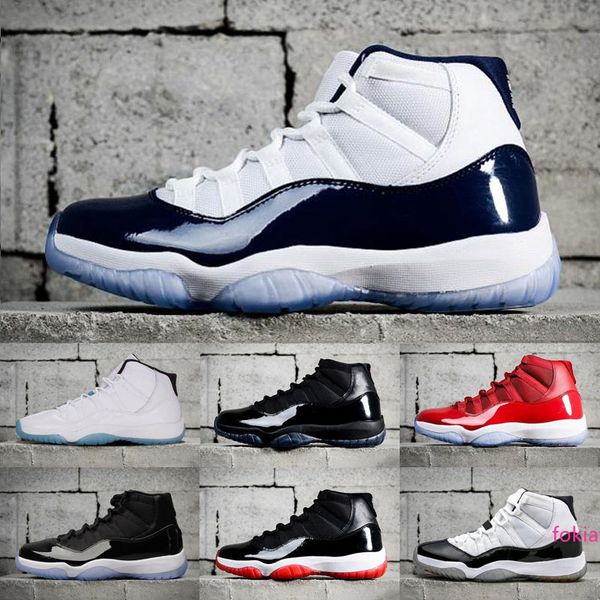 

2019 bred 11 concord high 45 xi 11s cap and gown men basketball shoes prm heiress space jams women mens sports sneakers 36-47