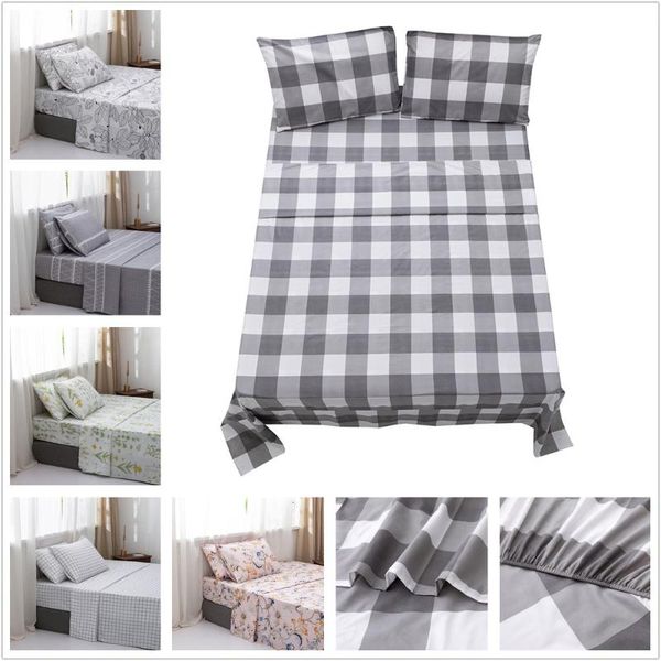 

самые горячие наборы постельных принадлежностей с покрывалом плоской простыней и наволочкой реактивная печать геометрический цветок twin kin