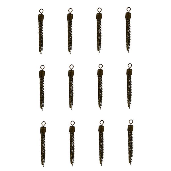 

12pcs silver gold metal cap bead metal charms tassels pendant diy necklace, Black