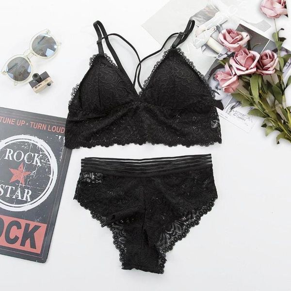 

bra lace briefs set summer tank bottoming underwear set women lace bra #0428, Red;black