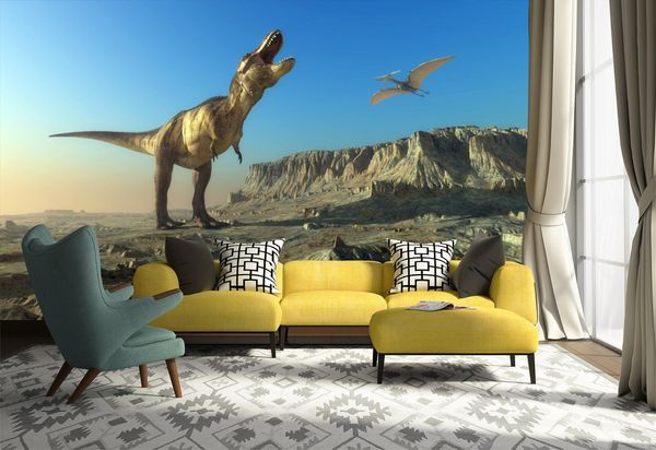 

self-adhesive] 3d dinosaur 901 wall paper mural wall print decal murals