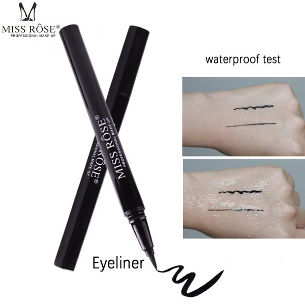 

miss rose super slim 0.1mm brush head new design smooth eyeliner pencil black waterproof quick dry liquid eyeliner tools ms158