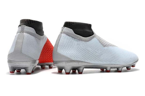 

boutique men knitted fg/ag football shoes outdoor vision college mg shadow series football shoes silver football boots