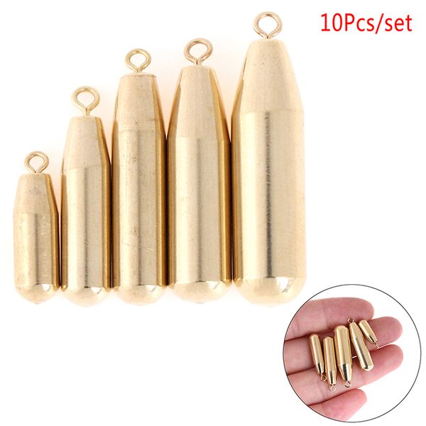 

10pcs/bag 2/4/5/7/10g copper sinker fishing swivels lead rocky counterweight accessories fishing tackle sea rock