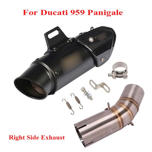 

60.5mm motorcycle exhaust connecting pipe middle mid link tube muffler escape for 959 panigale