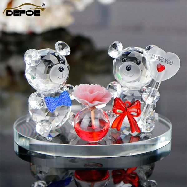 

new products crystal bear perfume seat warm decoration car decoration couple birthday gift crystal hipping