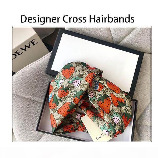 

designers silk turban headband hair bands for women 2020 summer new itay brand strawberry style headbands head scarf dropshipping, Silver