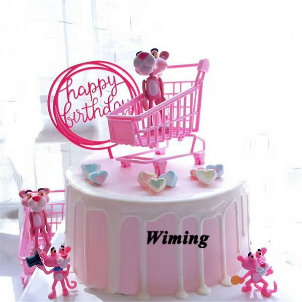 

panther cake er birthday decoration girl toys novelty gifts cake decorating supplies plastic animals leopard cupcake ers
