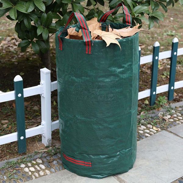 

2019 heavy-duty garden waste garbage bag reusable super load-bearing waterproof universal storage foldable rubbish grass sack