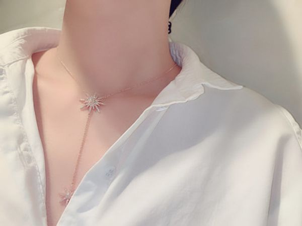 

wholesale- luxury designer super glittering diamond zircon cute lovely sun flower pendant necklace for women gold silver
