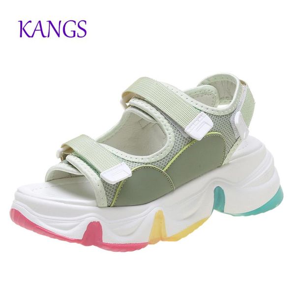 

open-toed women sport sandals wedge hollow out women sandals outdoor cool platform shoes beach summer shoes 2020 new, Black
