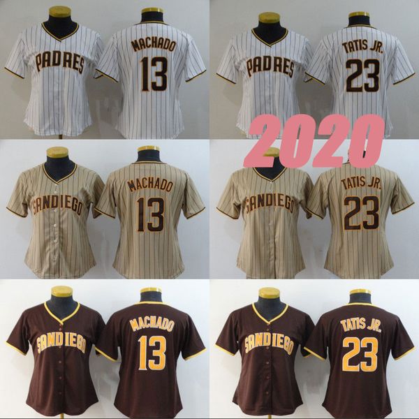 

23 fernando tatis jr. women lady 13 manny machado 2020 season double stitched baseball jerseys shirt in stock, Blue;black