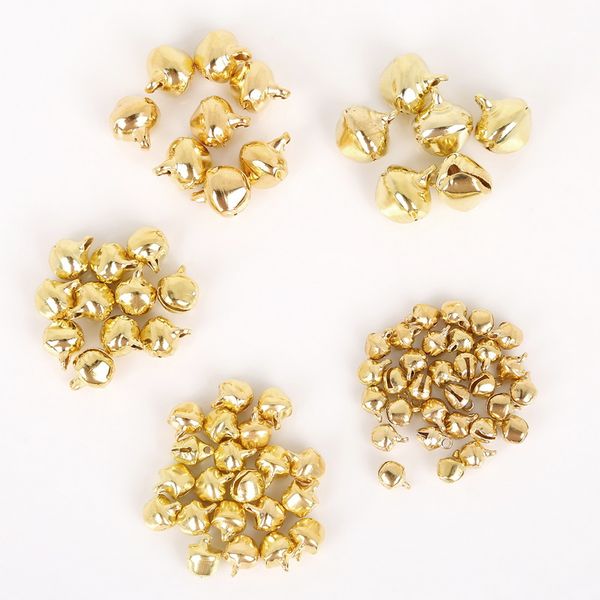 

50-300pcs jingle bells gold & silver&mixed iron loose beads for festival party christmas tree decorations diy craft supplier