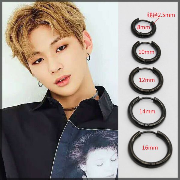 

m mu piercing jewelry europe and america fashion man-style ear stud ear clip handmade polishing anti-fade anti-allergy earrings, Golden;silver