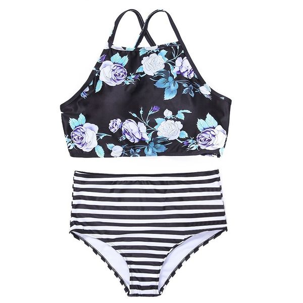 

jrnnorv striped high waist swimsuit bikini push up swimwear women vintage floral biquini bathing suit maillot de bain femme