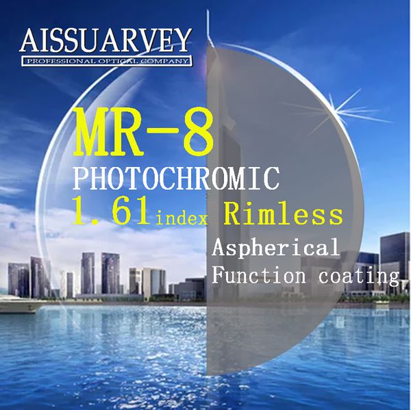 

1.61 index aspherical lenses mr-8 pchromic gray anti-glare anti-reflection thin a presctiption driving lens