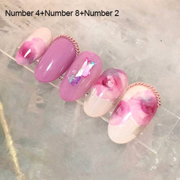 

1 pcs diy watercolor ink nail polish blooming gel smoke smudge varnish manicure 789