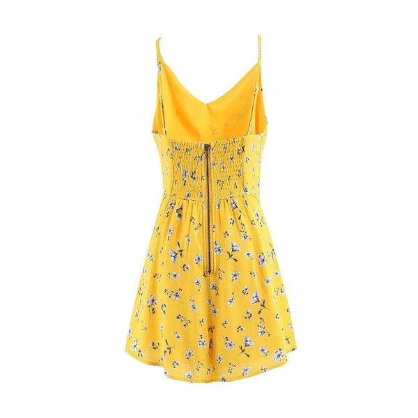 

print v neck floral rompers women new summer strap hollow out female casual short jumpsuits boho beach rompers hf309, Black;white