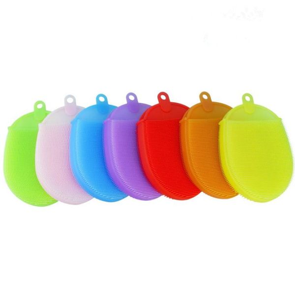 

silicone bath brush body scrubber bath glove anti cellulite shower exfoliating brush scrub skin spa massage scrubber f2622