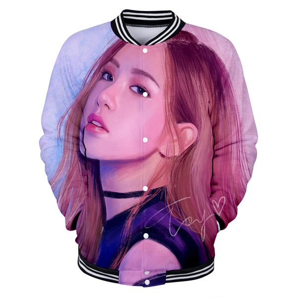 

blackpink pedro 3d printed baseball jackets women/men fashion long sleeve jacket 2019 casual streetwear clothes, Black