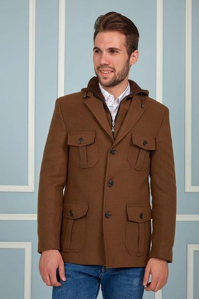 

dewberry male camel coat-1020001k7538, Black;brown