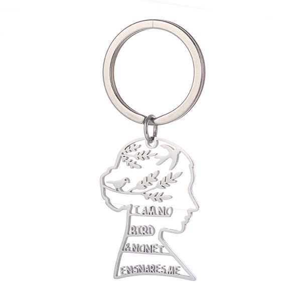 

new product fashion quality hollow beauty keychain, Silver
