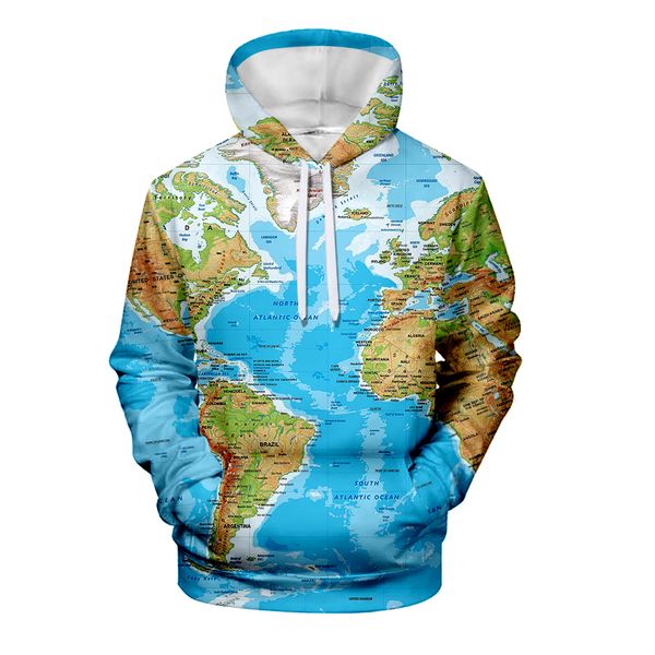 

wamni world map hoodie streetwear casual 3d print hooded high street male warm hoodies sweatshirts autumn female tracksuit, Black