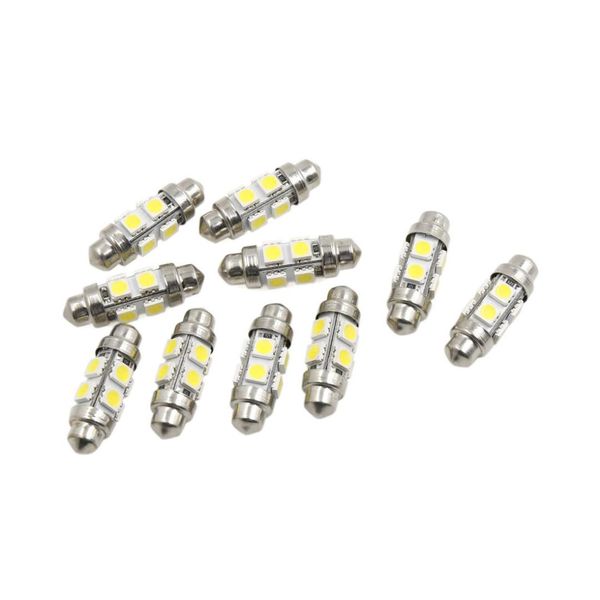 

uxcell 10pcs 36mm white 8--smd led festoon dome map light car roof lamp interior