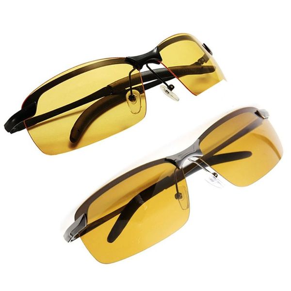 

men polarized driving sunglasses night vision glasses goggles reduce glare w77, White;black