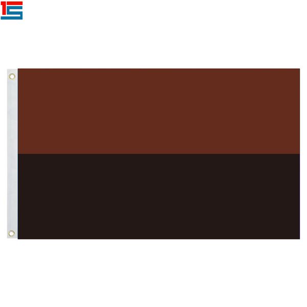 

dark brown and black color two-tone flag flag 3ft x 5ft polyester, 90*150cm flag with 2 grommets,flags of simple colour