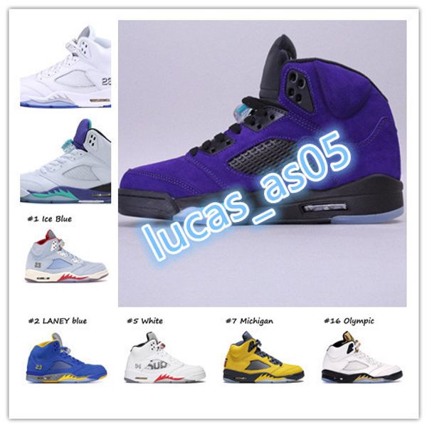 

snakeskin jordan retro 5 3 alternate grape black purple jumpman fire red basketball 5s leather designer mens cz1786-001