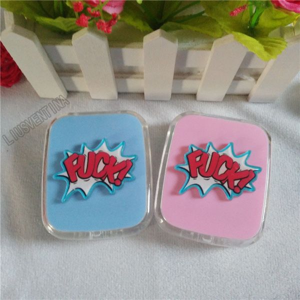 

liusventina высокого качества diy акриловые письмо контактные линзы case box с зеркалом контейнер для цветных линз подарок для девочек