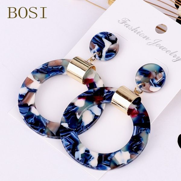 

earrings for women acrylic boho 2019 acetate dangle drop earings fashion big bohemian accessories geometric luxury trendy face, Silver