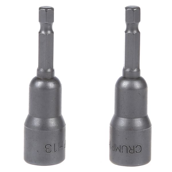 

2pcs 1/4 shank 1m hex socket spanner nut driver bit