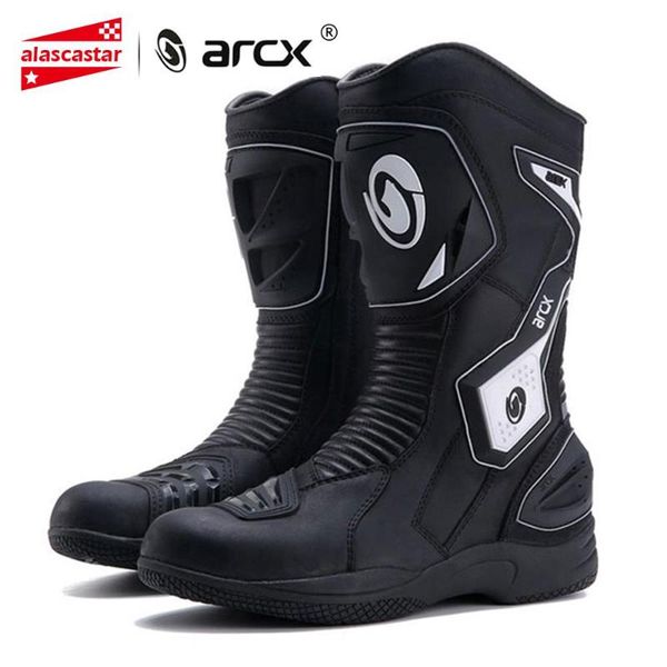 

arcx motorcycle boots leather waterproof moto boots motocross men shoes motorbike riding shoes botas moto