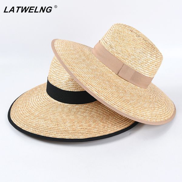 

крупногабаритный 12см широких полей летом соломенная уф пляж шляпа для дамы отпуск женщины защит от солнца козырька панамы большого шляпе дж, Blue;gray