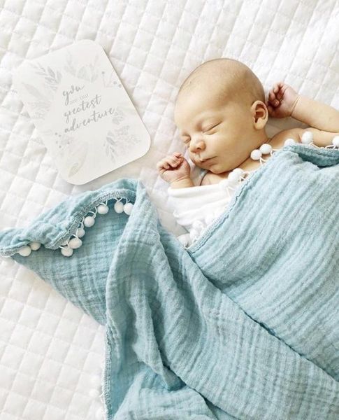 

muslin 100% cotton swaddles receiving baby blankets pgraphy props bedding for newborn bath towel breastfeeding cover quilt