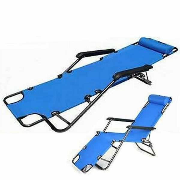 

outdoor folding reclining beach sun patio chaise lounge chair pool lawn lounger
