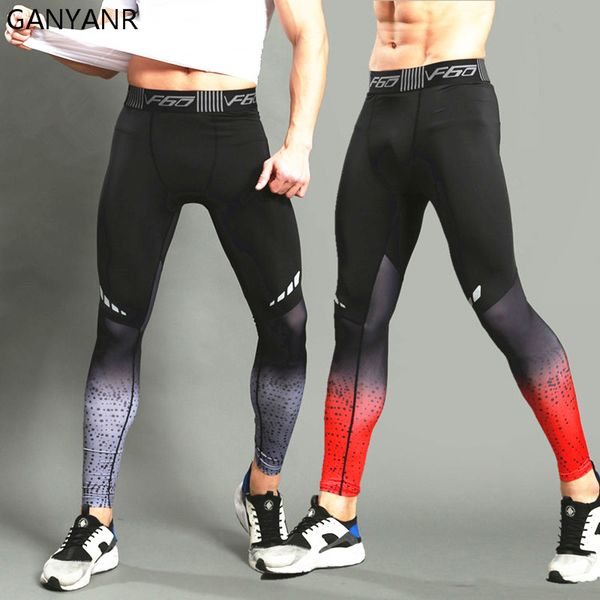

brand running tights men sports leggings sportswear long trousers yoga pants winter fitness compression gym slim, Black;blue