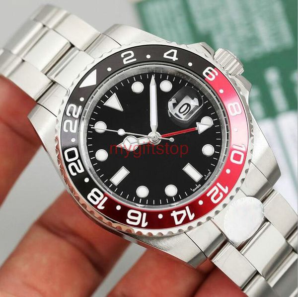 

2020 gmt ceramic bezel mens mechanical stainless steel automatic movement watch designer sports self-wind men watches master wristwatches, Slivery;brown