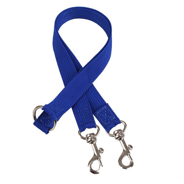 

90cm nylon 2way double dual twin coupler pet traction belt training dog leash