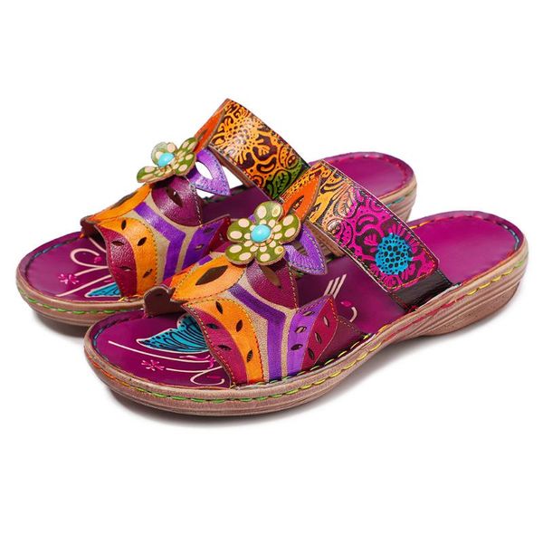 

новые регулируемые ручной работы ультра-мягкие ультра-удобные плоские сандалии летние богемные, Black